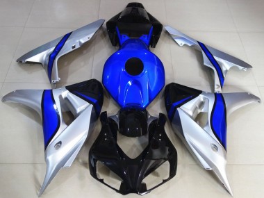 2006-2007 Honda CBR1000RR Motorcycle Fairings - Silver Blue Glossy Black