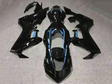 2017-2023 Honda CBR1000RR Motorcycle Fairings - Glossy Black Light Blue Lining