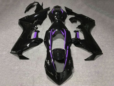 2017-2023 Honda CBR1000RR Motorcycle Fairings - Glossy Black Purple Lining