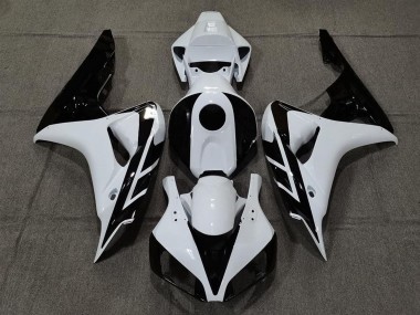 2006-2007 Honda CBR1000RR Motorcycle Fairing - White Glossy Black