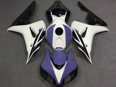2006-2007 Honda CBR1000RR Motorcycle Fairings - White Blue Glossy Black