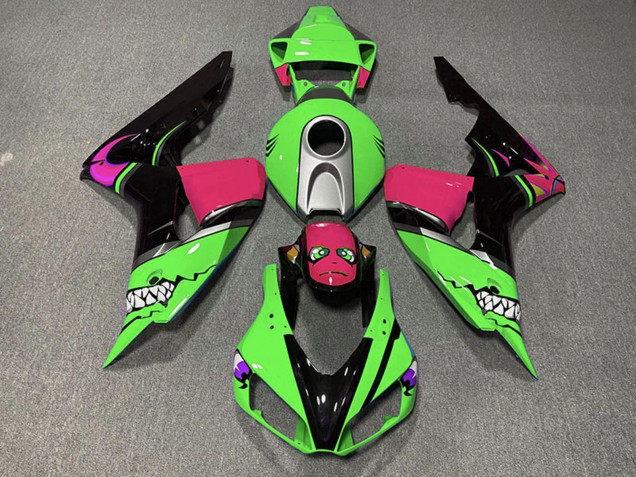 2006-2007 Honda CBR1000RR Motorcycle Fairings - Green Silver Pink Glossy Black Shark