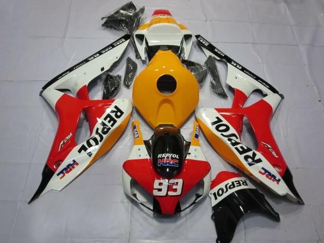 2006-2007 Honda CBR1000RR Motorcycle Fairings - Orange White Red Glossy Black Repsol HRC 93