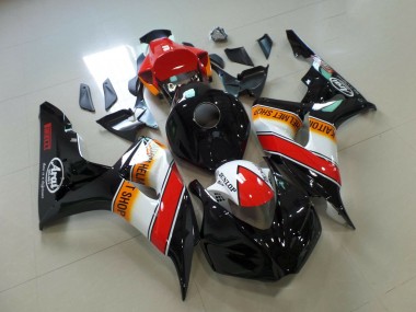 2006-2007 Honda CBR1000RR Motorcycle Fairings - Orange White Red Glossy Black Pirelli Racing