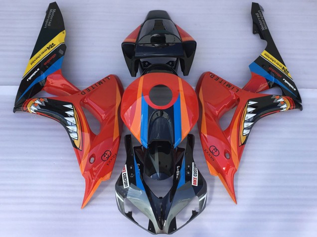 2006-2007 Honda CBR1000RR Motorcycle Fairings - Red Blue Yellow Glossy Black Shark