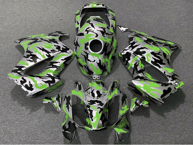 2002-2013 Honda VFR 800 Motorcycle Fairings - Green Camouflage