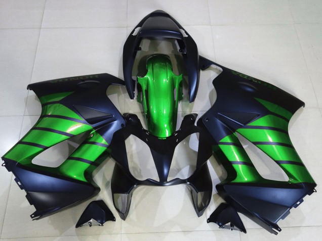 2002-2013 Honda VFR 800 Motorcycle Fairings - Green Matte Black