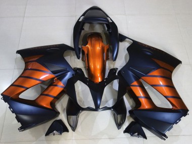 2002-2013 Honda VFR 800 Motorcycle Fairings - Orange Matte Blue Matte Black