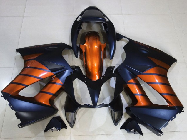 2002-2013 Honda VFR 800 Motorcycle Fairings - Orange Matte Blue Matte Black