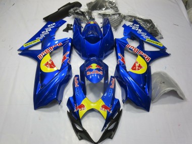2007-2008 Suzuki GSXR 1000 Motorcycle Fairings - Blue Yellow Red Bull