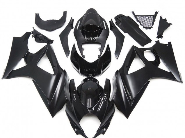 2007-2008 Suzuki GSXR 1000 Motorcycle Fairing Kits - Glossy Black Matte Black