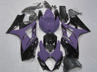 2007-2008 Suzuki GSXR 1000 Motorcycle Fairings - Dark Purple Glossy Black