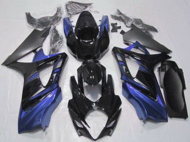 2007-2008 Suzuki GSXR 1000 Motorcycle Fairings - Glossy Black Blue