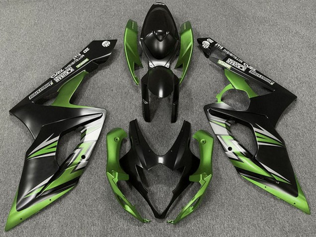 2005-2006 Suzuki GSXR 1000 Motorcycle Fairing - Matte Black Green