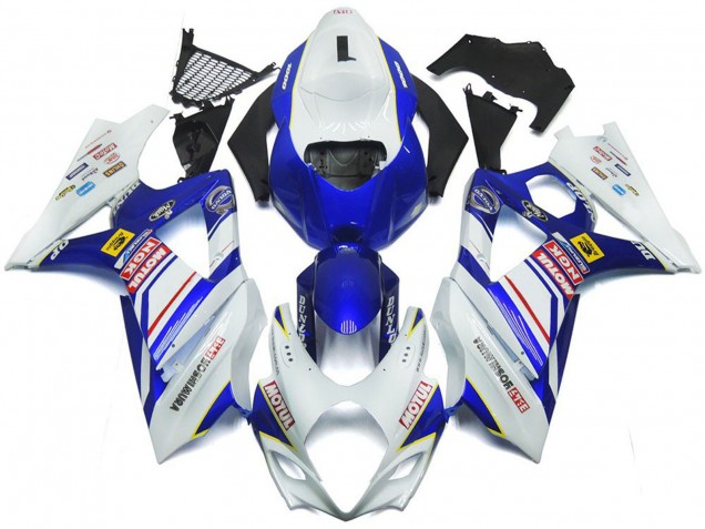 2007-2008 Suzuki GSXR 1000 Motorcycle Fairings - White Blue Red Yellow