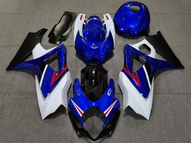 2007-2008 Suzuki GSXR 1000 Motorcycle Fairings - White Blue Red Black OEM Style
