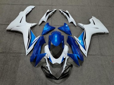 2011-2024 Suzuki GSXR 600 / GSXR 750 Motorcycle Fairing - White Blue