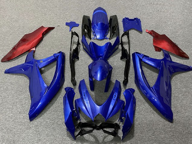 2008-2010 Suzuki GSXR 600 / GSXR 750 Motorcycle Fairings - Blue Red