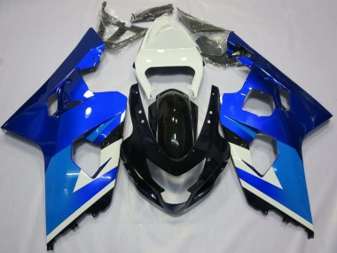2004-2005 Suzuki GSXR 600 / GSXR 750 Motorcycle Fairings - White Blue Black