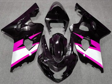 2004-2005 Suzuki GSXR 600 / GSXR 750 Motorcycle Fairings - Glossy Black Pink White