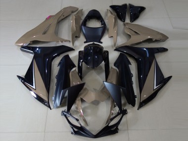 2011-2024 Suzuki GSXR 600 / GSXR 750 Motorcycle Fairings - Grey Glossy Black Matte Black