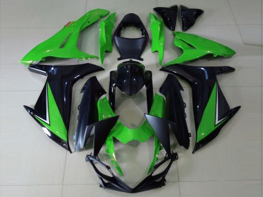 2011-2024 Suzuki GSXR 600 / GSXR 750 Motorcycle Fairings - Green Glossy Black Matte Black