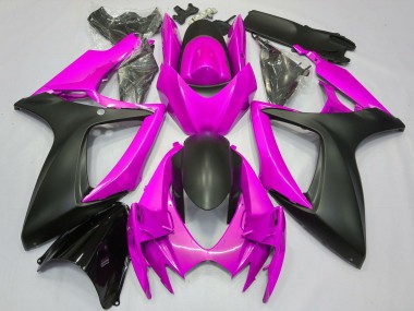 2006-2007 Suzuki GSXR 600 / GSXR 750 Motorcycle Fairing - Pink Matte Black