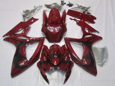 2006-2007 Suzuki GSXR 600 / GSXR 750 Motorcycle Fairings - Maroon Red