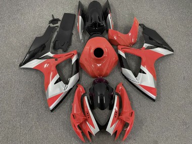 2006-2007 Suzuki GSXR 600 / GSXR 750 Motorcycle Fairings - Red Silver Black