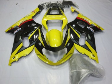 2001-2003 Suzuki GSXR 600 / GSXR 750 Motorcycle Fairings - Yellow Grey Glossy Black