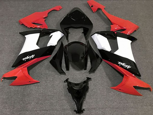 2008-2010 Kawasaki ZX10R Motorcycle Fairings - Glossy Red Black and White