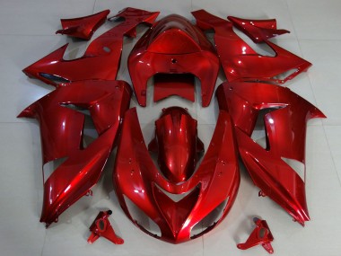2006-2007 Kawasaki ZX10R Motorcycle Fairings - Deep Red