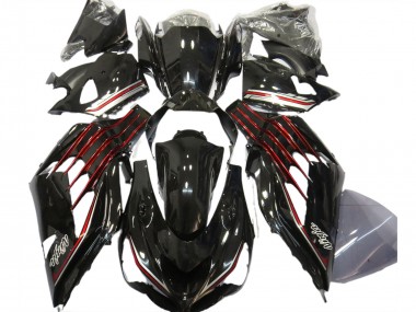 2012-2024 Kawasaki ZX14R Motorcycle Fairings - Glossy Black Red