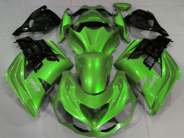 2012-2024 Kawasaki ZX14R Motorcycle Fairings - Liquid Green Black