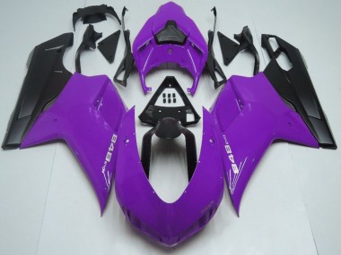 2007-2014 Ducati 848 Motorcycle Fairings - Purple Matte Black