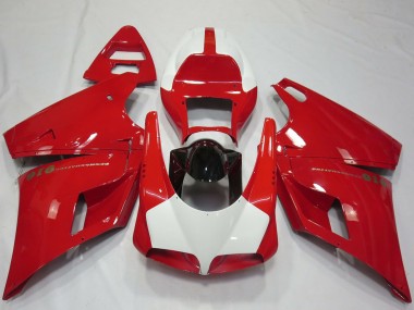 1993-2005 Ducati 916 Motorcycle Fairings - Red White Glossy Black Performance
