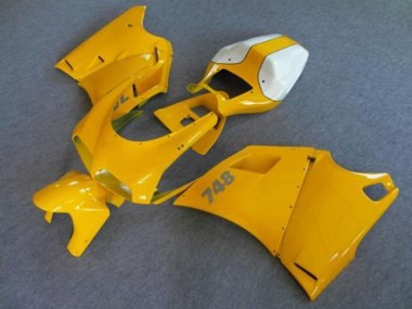 1993-2005 Ducati 748 Motorcycle Fairings - White Yellow
