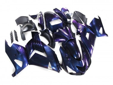 2006-2011 Kawasaki ZX14R ZZR1400 Motorcycle Fairings - Chameleon Blue Purple