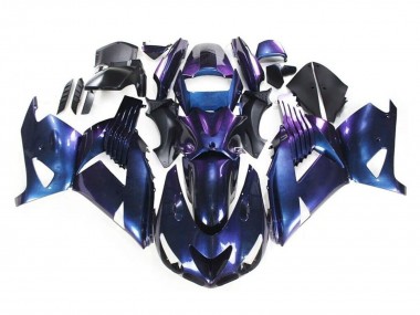 2006-2011 Kawasaki ZX14R ZZR1400 Motorcycle Fairings - Chameleon Blue Purple