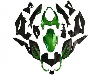 2018-2024 Kawasaki Z400 Motorcycle Fairings - Green Matte Black