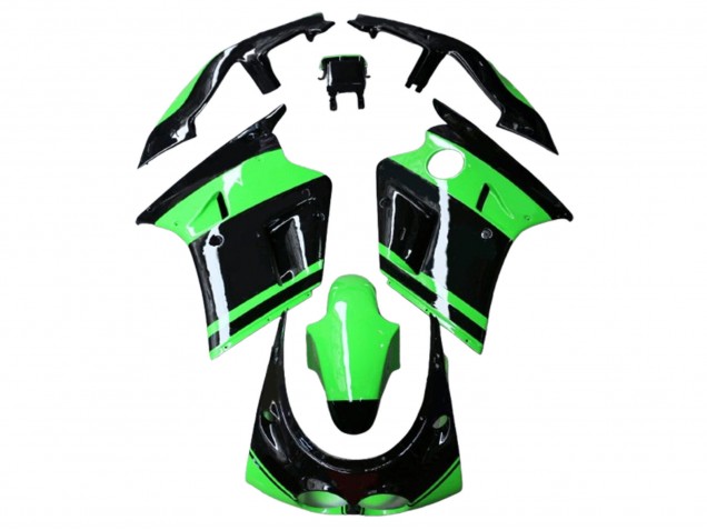 1989-1990 Kawasaki ZXR250 Motorcycle Fairings - Green Glossy Black