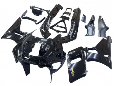 1998-2003 Kawasaki ZZR600 Motorcycle Fairings - Glossy Black Gold Ninja