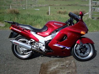 1993-2003 Kawasaki ZZR1100 Motorcycle Fairings - Dark Red
