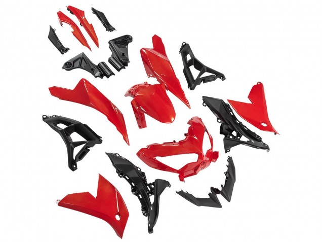 2022-2025 Kawasaki Versys 650 Motorcycle Fairings - Red Black