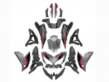 2022-2025 Kawasaki Versys 650 Motorcycle Fairings - Grey Red Black