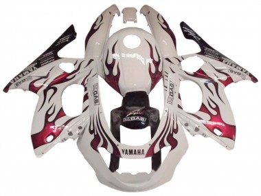 1996-2007 Yamaha YZF600R Thundercat Motorcycle Fairing - White Dark Red