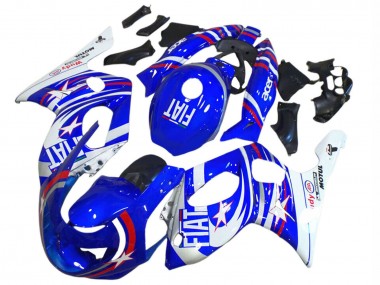 1996-2007 Yamaha YZF600R Thundercat Motorcycle Fairings - Blue White Silver Red Fiat Motul