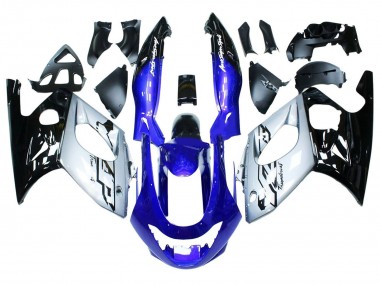 1996-2007 Yamaha YZF600R Thundercat Motorcycle Fairings - Blue Silver Black
