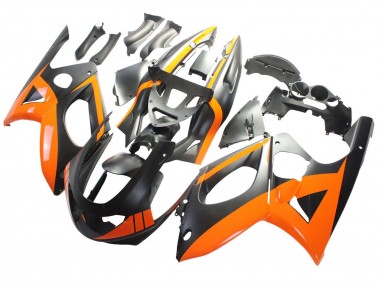 1996-2007 Yamaha YZF600R Thundercat Motorcycle Fairings - Black Orange