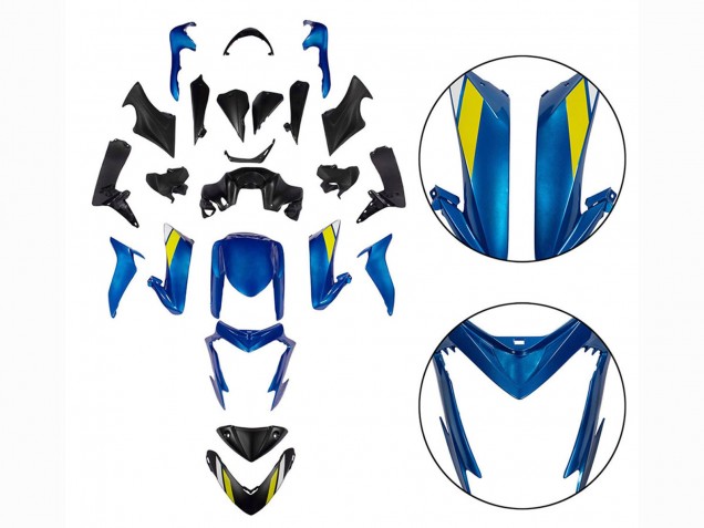 2015-2020 Suzuki GSX-S 1000 Motorcycle Fairings - Black Blue
